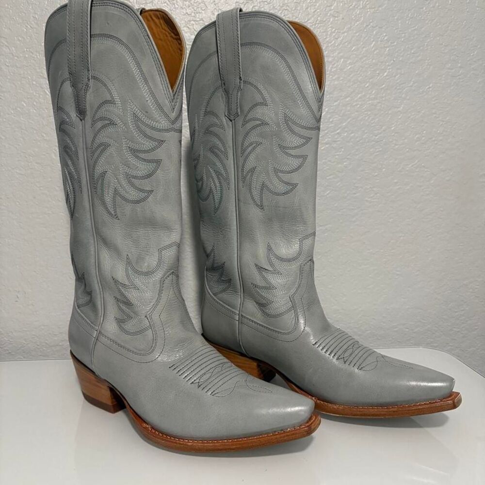 Tecovas Slate Blue Annie boots size 10 - Like new